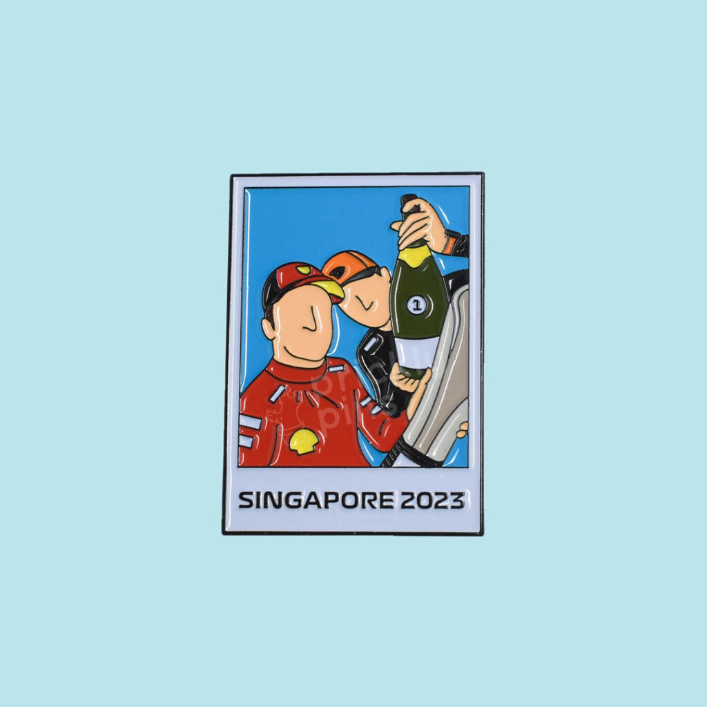 carlando singapore win 2023 polaroid pin