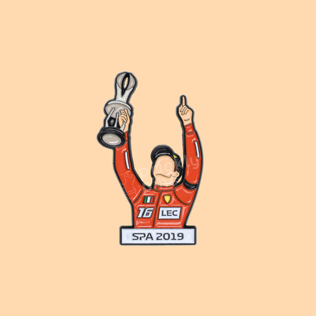 charles leclerc spa 2019 enamel pin