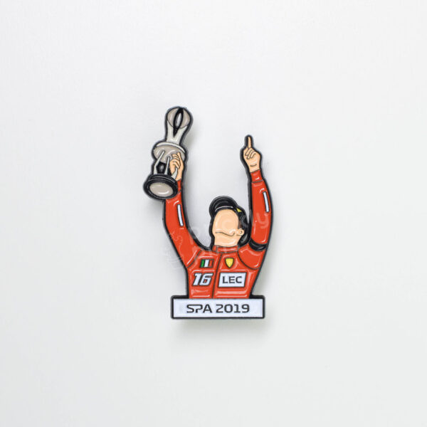 Charles Leclerc F1 Spa 2019 Soft Enamel Pin - Image 3