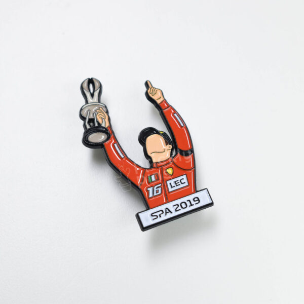 Charles Leclerc F1 Spa 2019 Soft Enamel Pin - Image 2