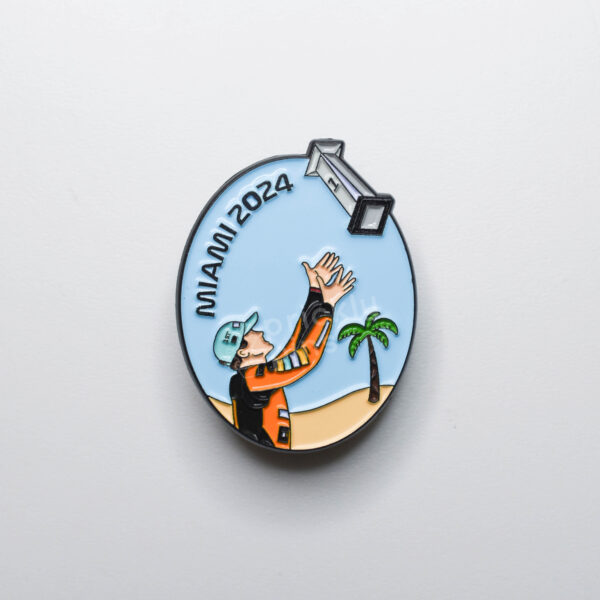 lando miami pin close up